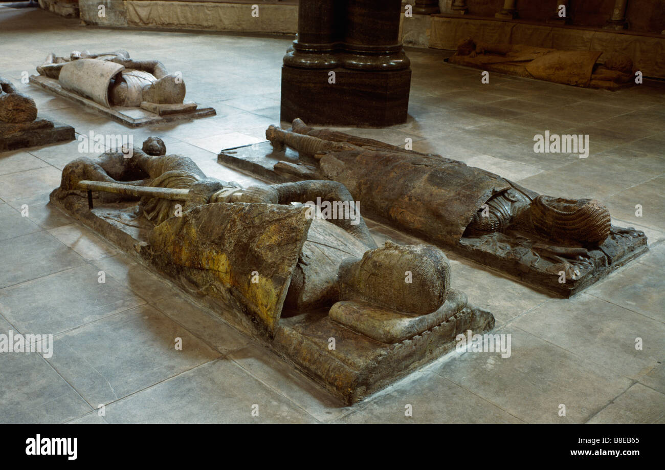 Chevaliers croisés Temple Church London Banque D'Images
