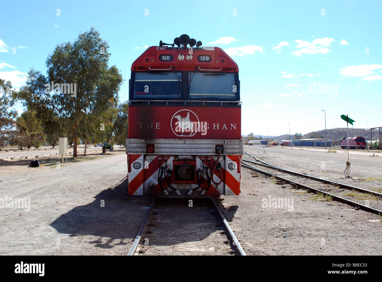Le Ghan au départ de Alice Springs, NT à Adelaide, SA Banque D'Images