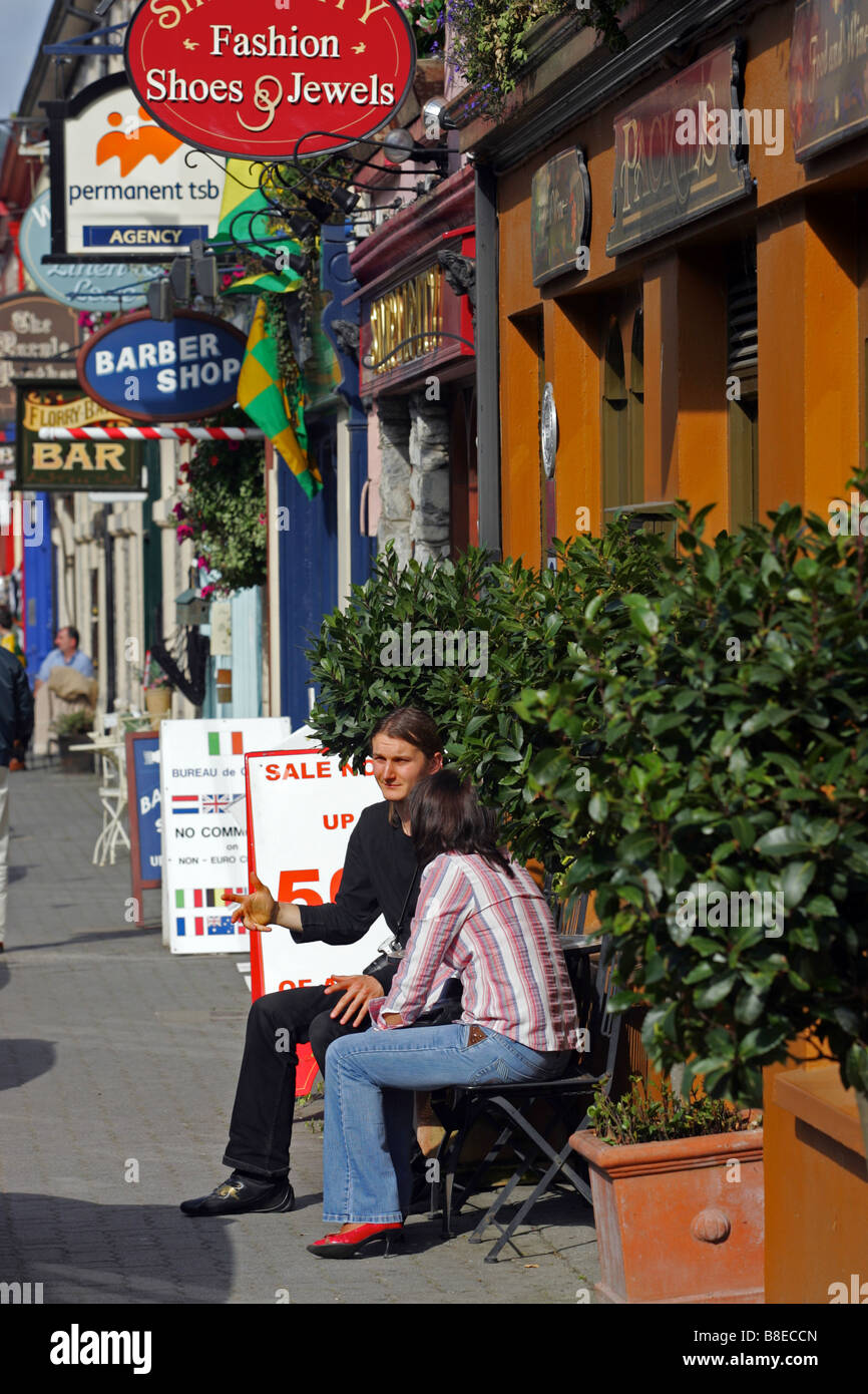 Irlande Kerry Kenmare Henry Street scene Banque D'Images