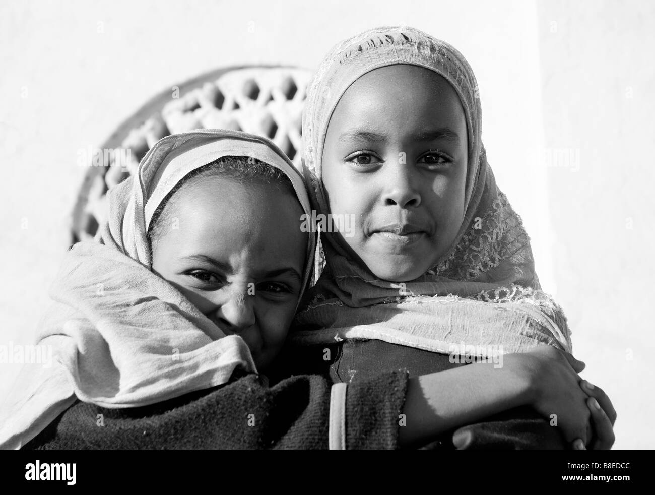 La vieille ville de Harar Ethiopie enfants filles musulmanes de la ville Banque D'Images