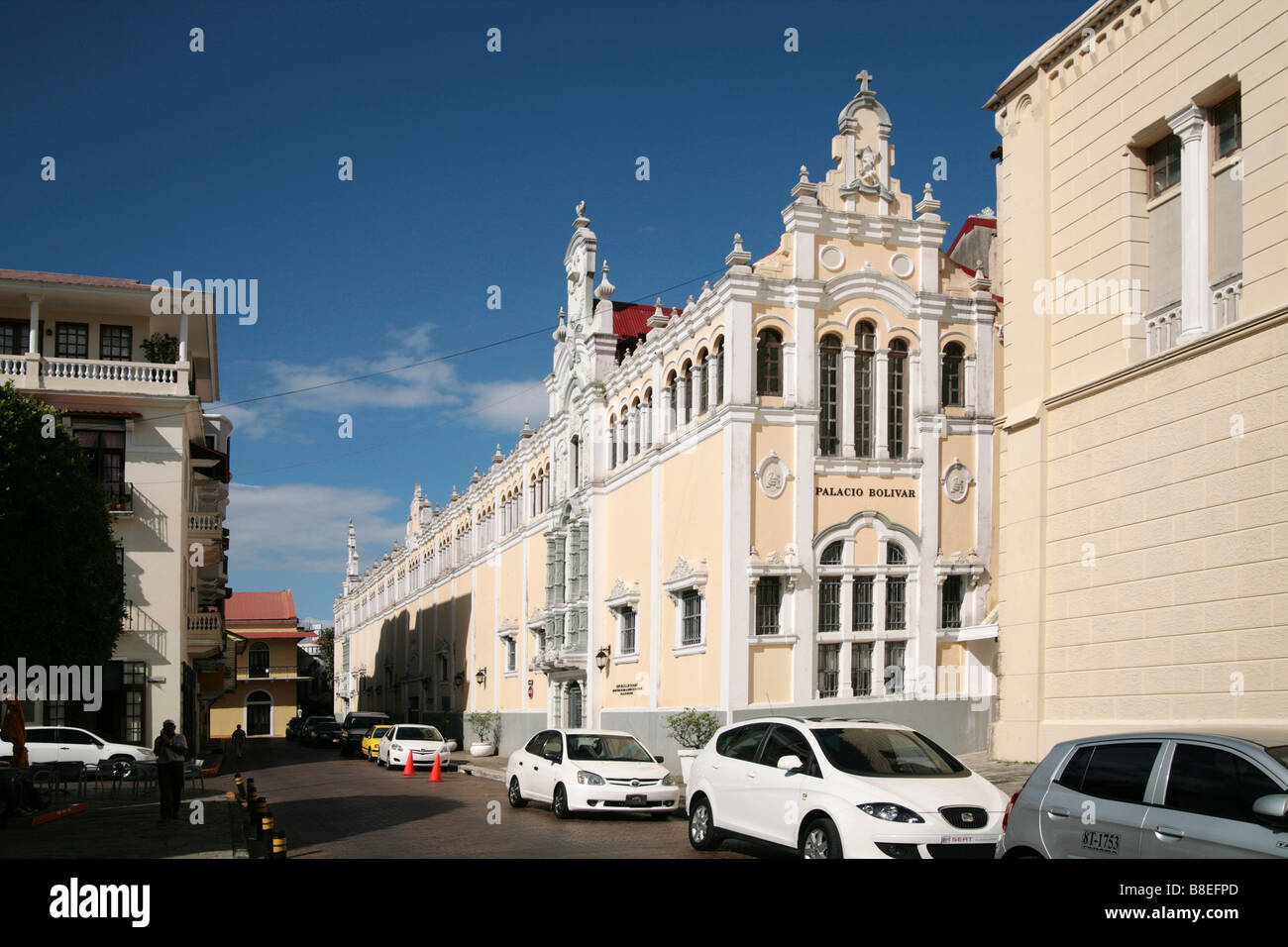 Affaires étrangères et du ministère des relations avec les capacités à Panama City, à la Plaza Bolivar, Casco Antiguo. Banque D'Images