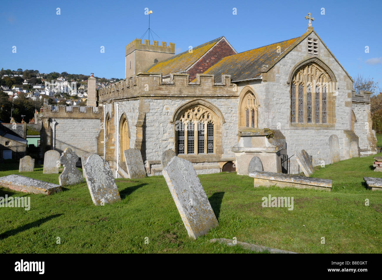 L'église paroissiale de St Michel Archange à Lyme Regis, dans le Dorset Banque D'Images