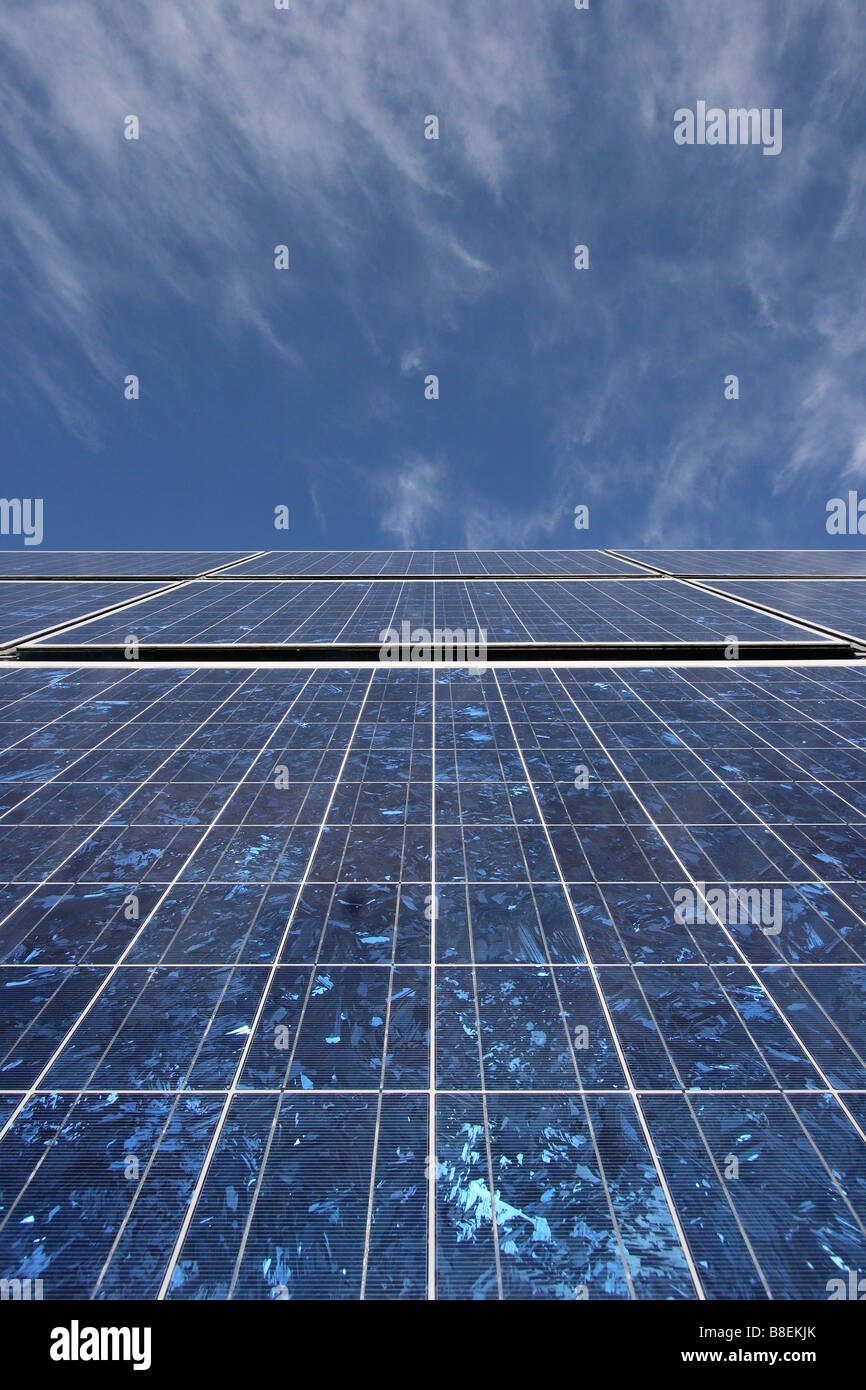 Panneaux solaires à Adlershof, Berlin, Allemagne Banque D'Images