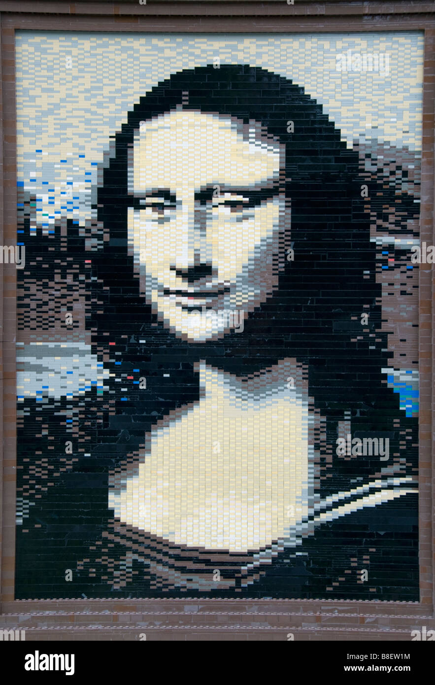 'Mona Lisa' en legos, Legoland Park, Carlsbad, Californie Banque D'Images