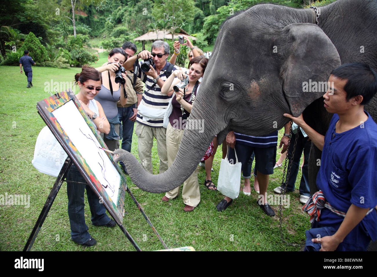 La Thaïlande, l'éléphant, peinture Banque D'Images La Thaïlande, l'éléphant, peinture Banque D'Images