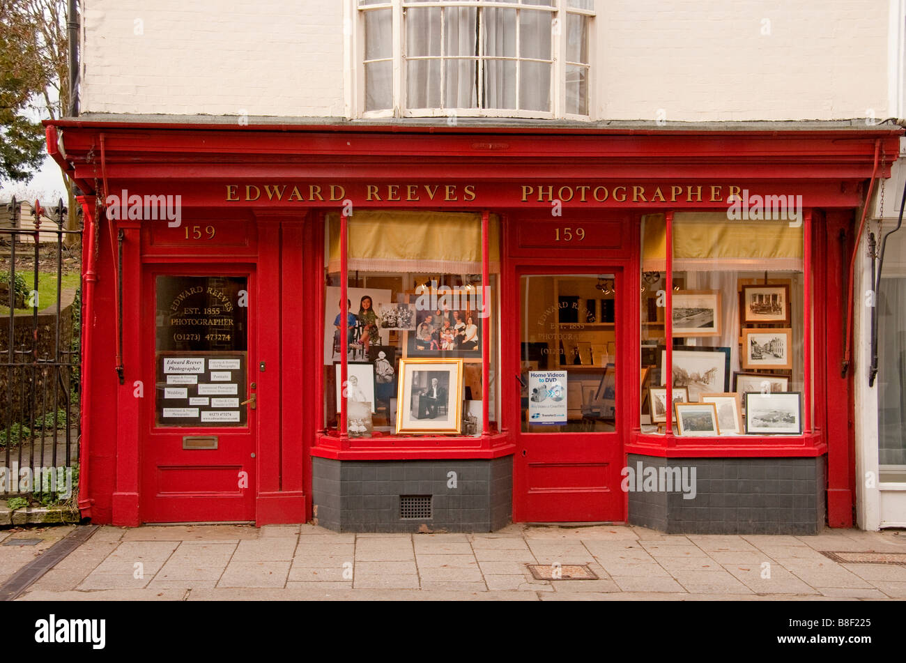 Shop avant d'un photographes traditionnels shop à Lewes Banque D'Images