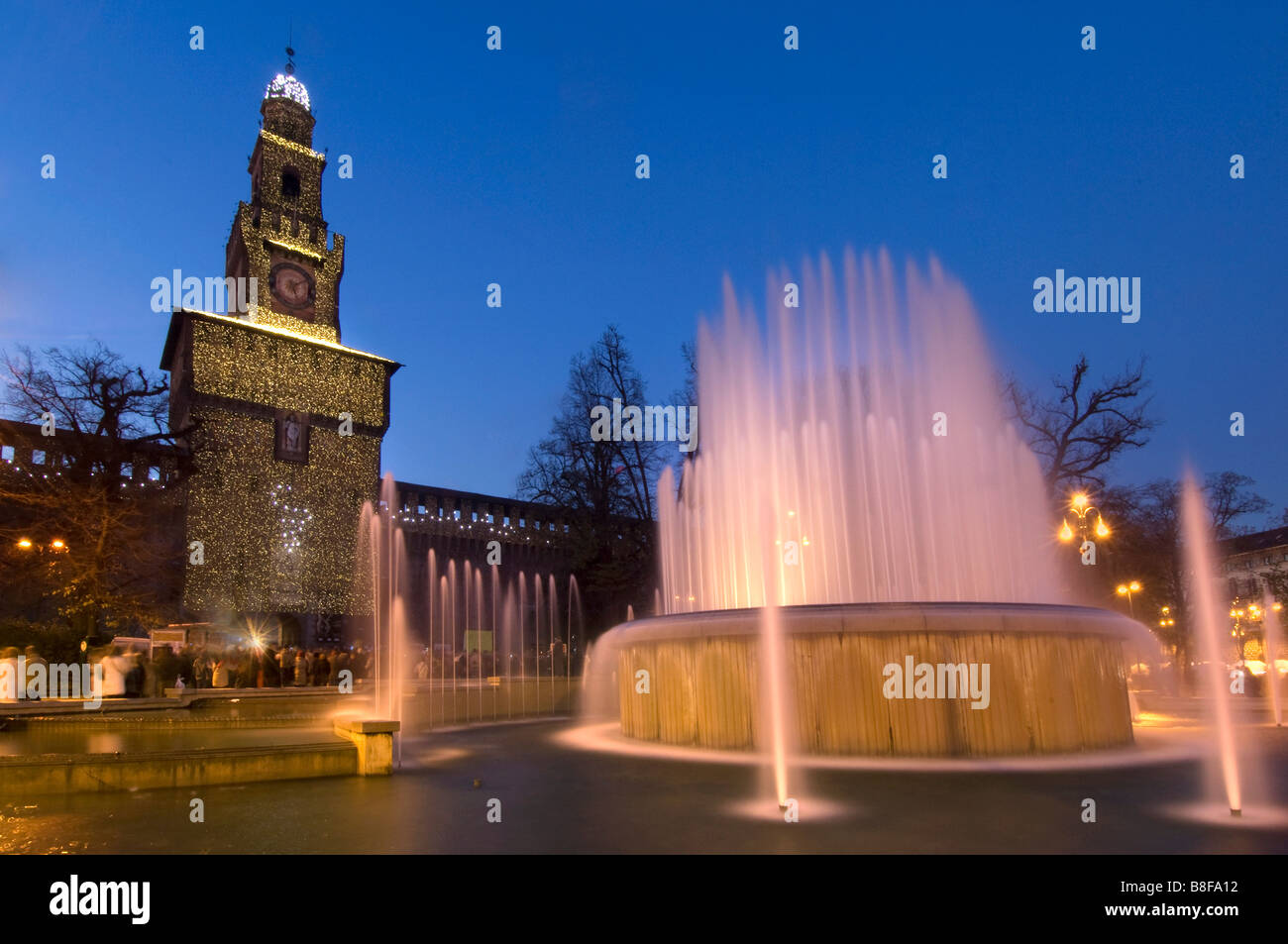 Castello Sforzesco château Sforza de Milan Milan Banque D'Images