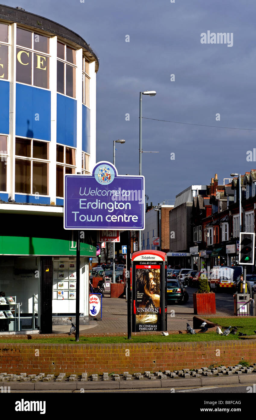 Le centre-ville de Erdington, Birmingham, Angleterre, RU Banque D'Images