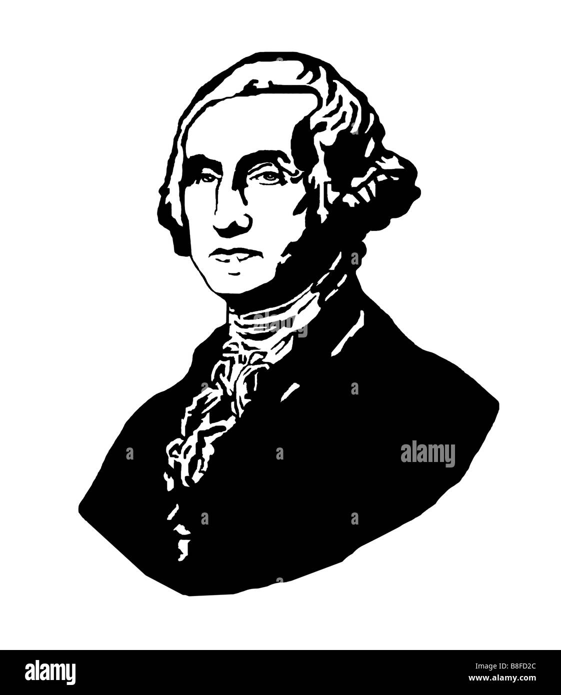 George Washington 1732 1799 Premier Président de l'USA Style poster Illustration moderne Banque D'Images