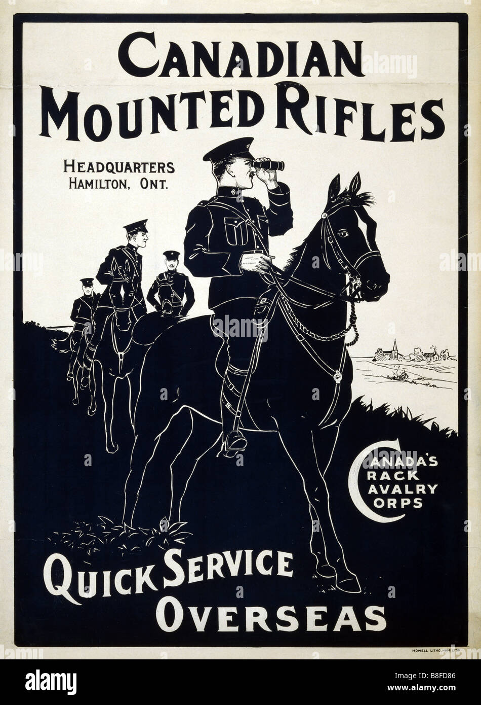 Photo d'un original de l'Armée canadienne de la Première Guerre mondiale pour l'affiche de recrutement de la GRC, publiés entre 1914 et 1918 Banque D'Images