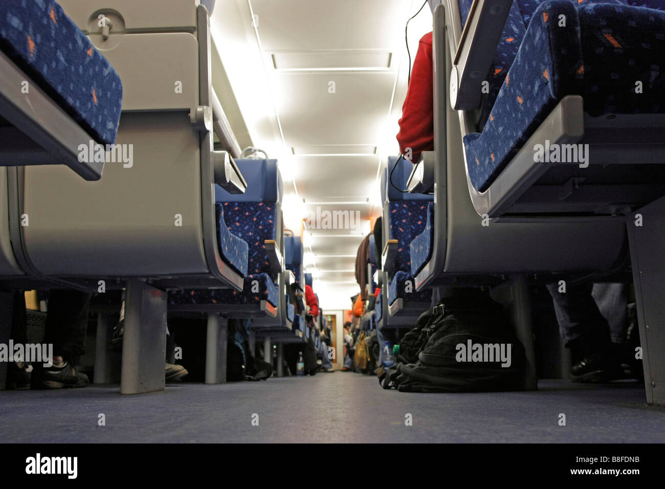intérieur de train Banque D'Images