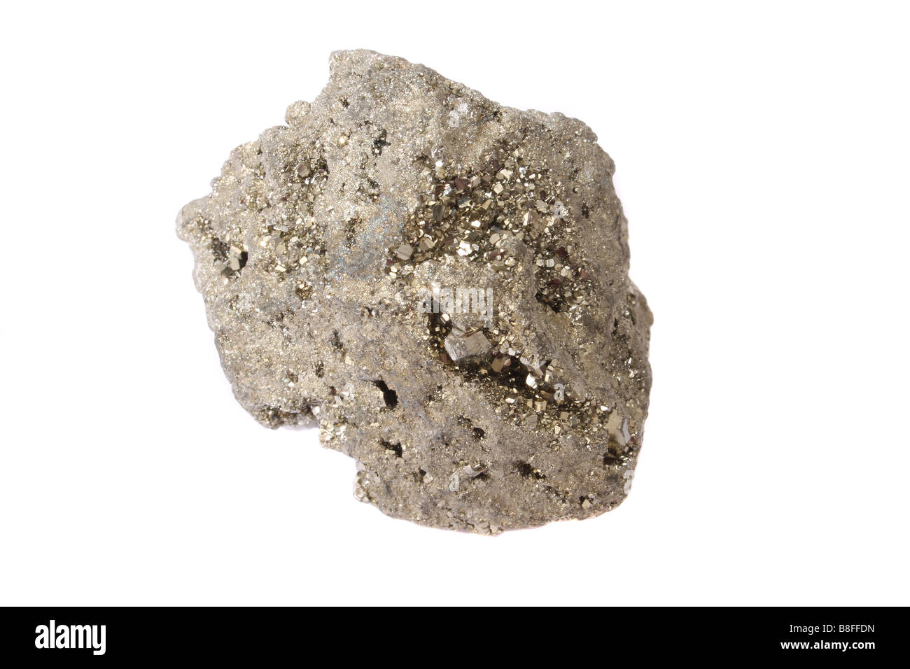 Un minéral appelé de la pyrite de fer ou l'or des fous Banque D'Images