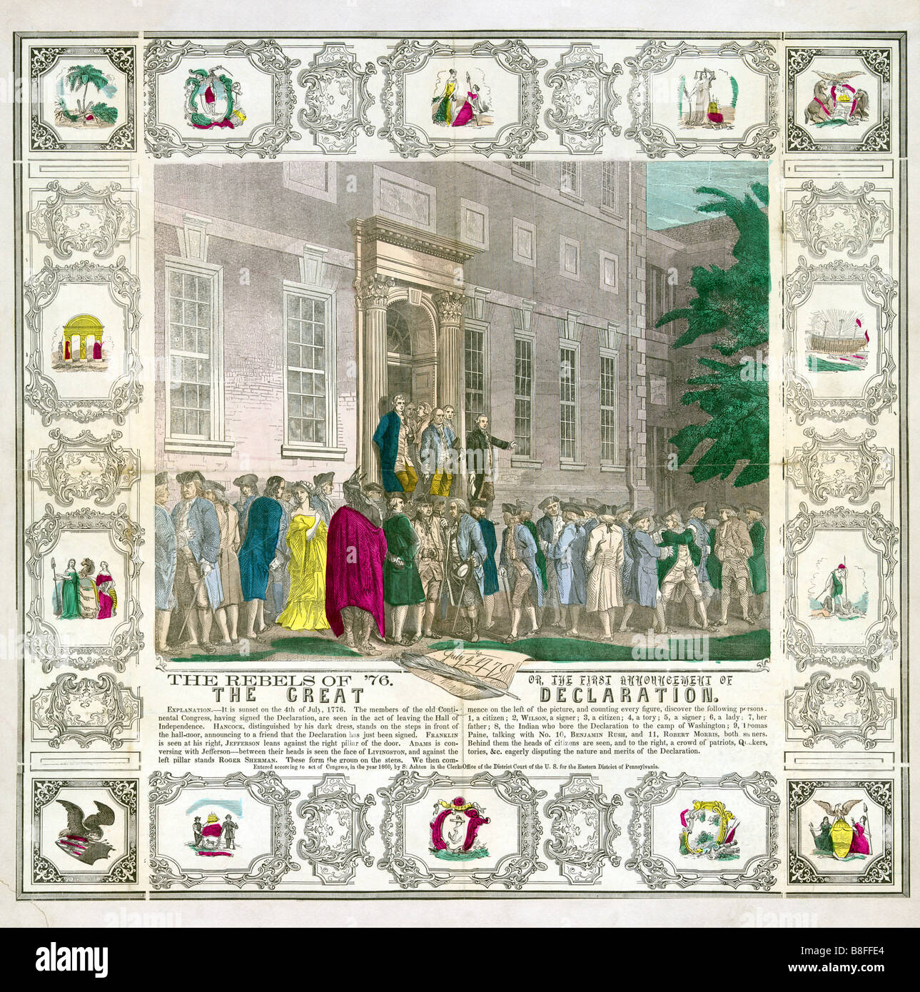 Déclaration de l'indépendance 1776 Banque D'Images