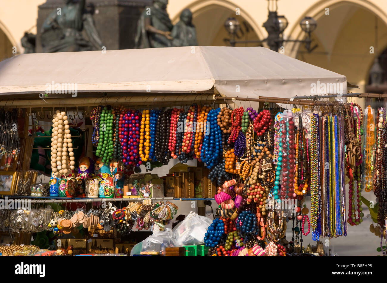 Pologne Cracovie sur Rynek Glowny décrochage Banque D'Images