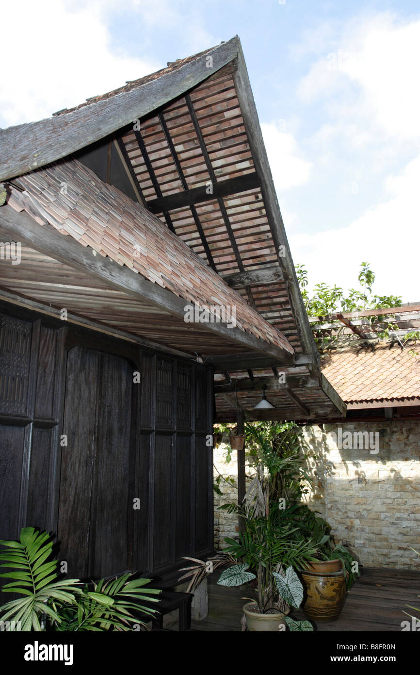 Malais traditionnel en bois maison à Terengganu, Malaisie. Banque D'Images