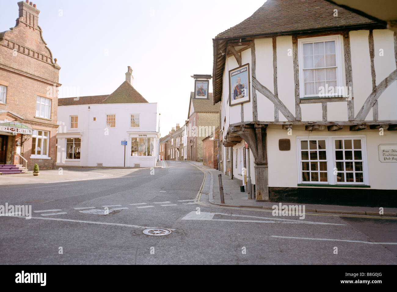 Sandwich dans le Kent en Angleterre en Grande-Bretagne au Royaume-Uni Royaume-Uni. Histoire Culture Scène de rue Logement maison Banque D'Images