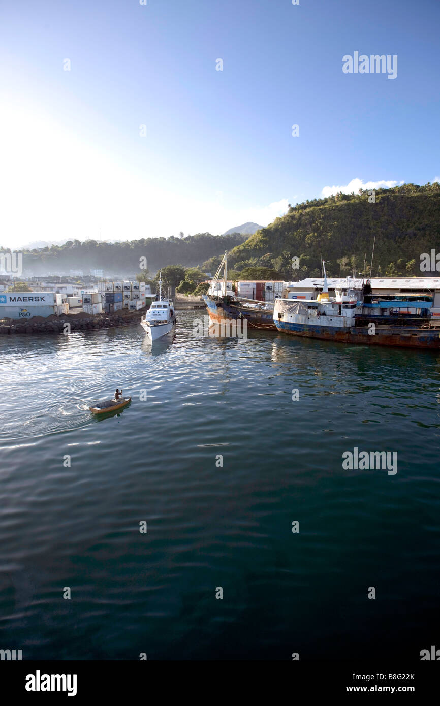 Comores Comores Mutsamudu Anjouan, Port. Banque D'Images