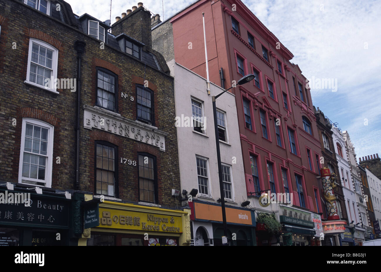 Bâtiments dans Wardour Street Soho Londres W1 Banque D'Images