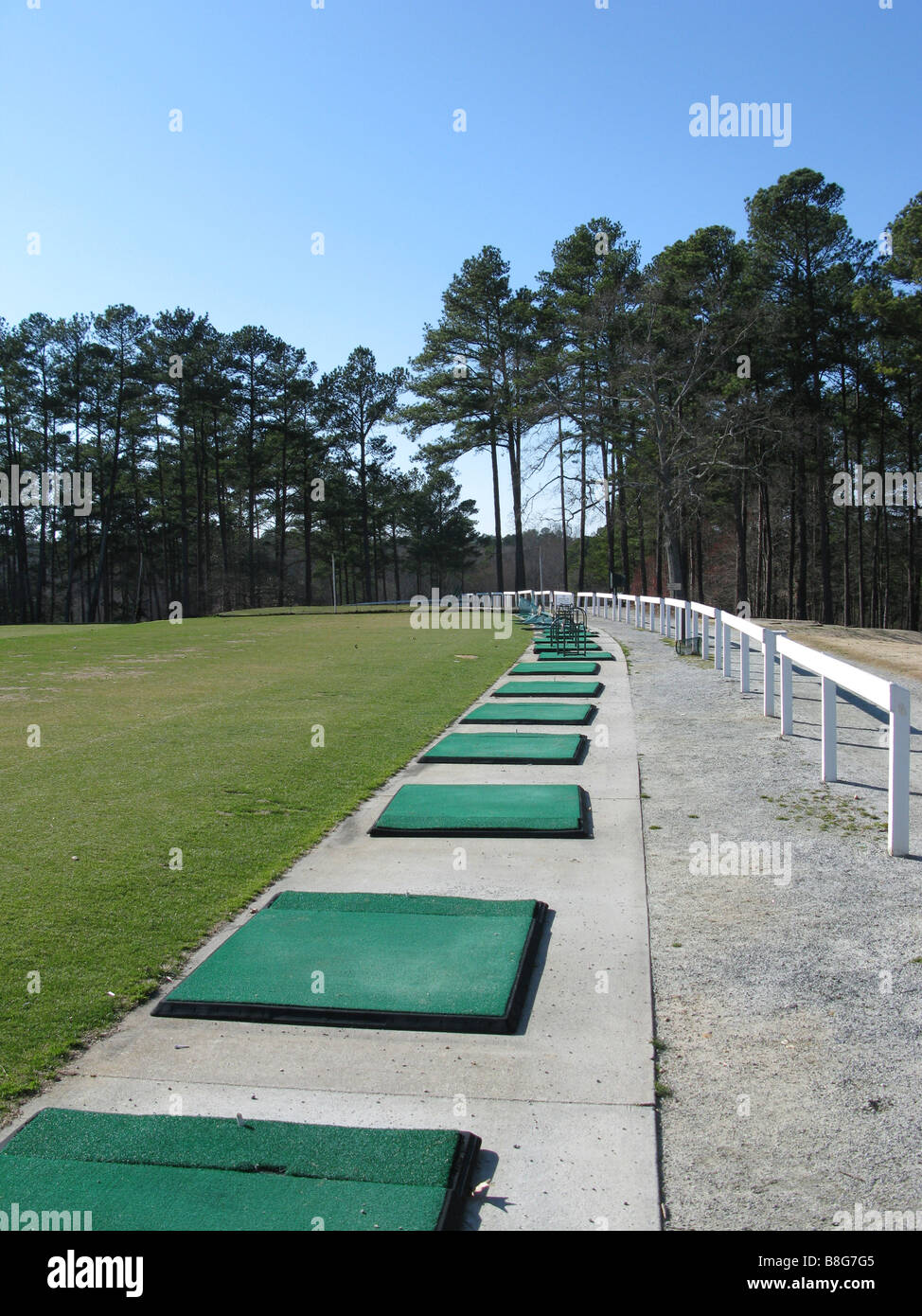 Au practice de golf public à Atlanta, États-Unis Banque D'Images