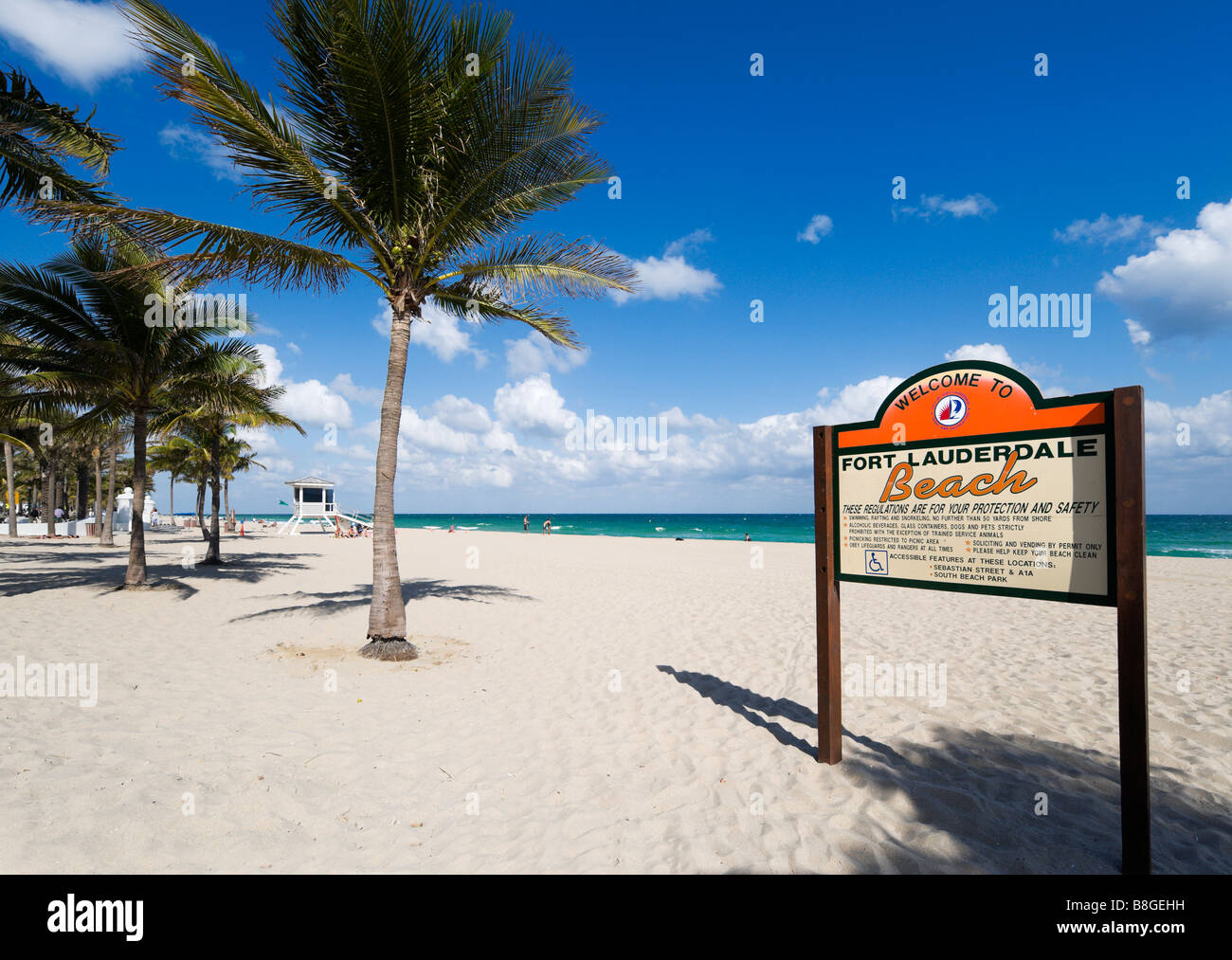 Bienvenue à Fort Lauderdale Beach, Fort Lauderdale Beach, Gold Coast, Florida, USA Banque D'Images