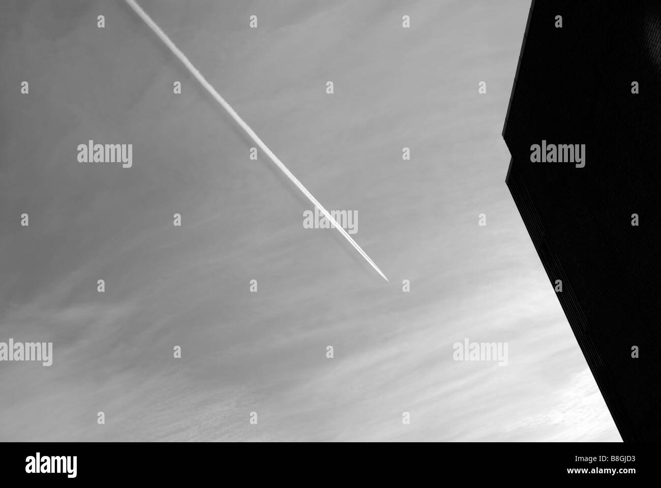 Traînée de vapeur lointain Banque D'Images
