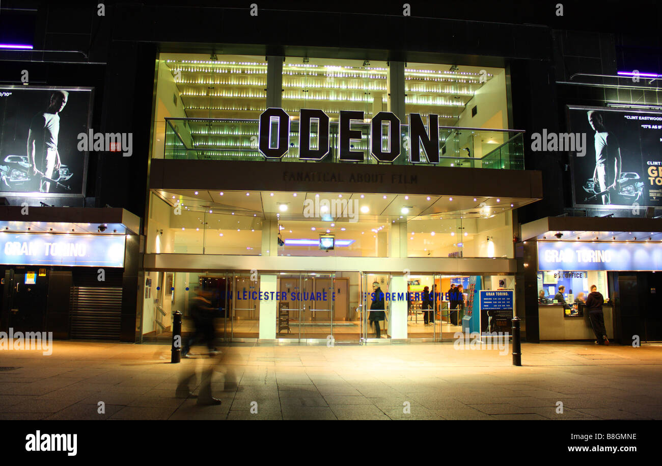 Cinéma Odéon, Leicester Square, Londres, Royaume-Uni. Banque D'Images
