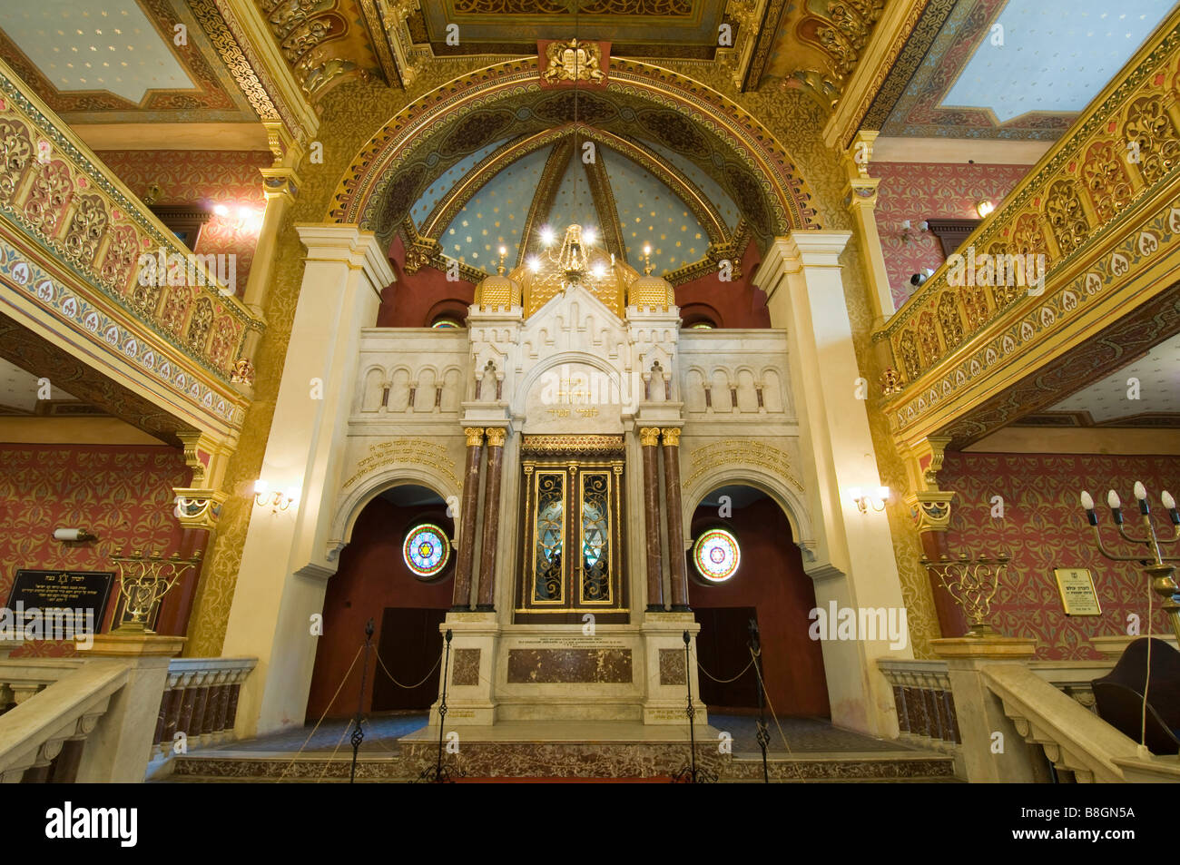 Pologne Cracovie Kazimierz synagogue Tempel interior Banque D'Images