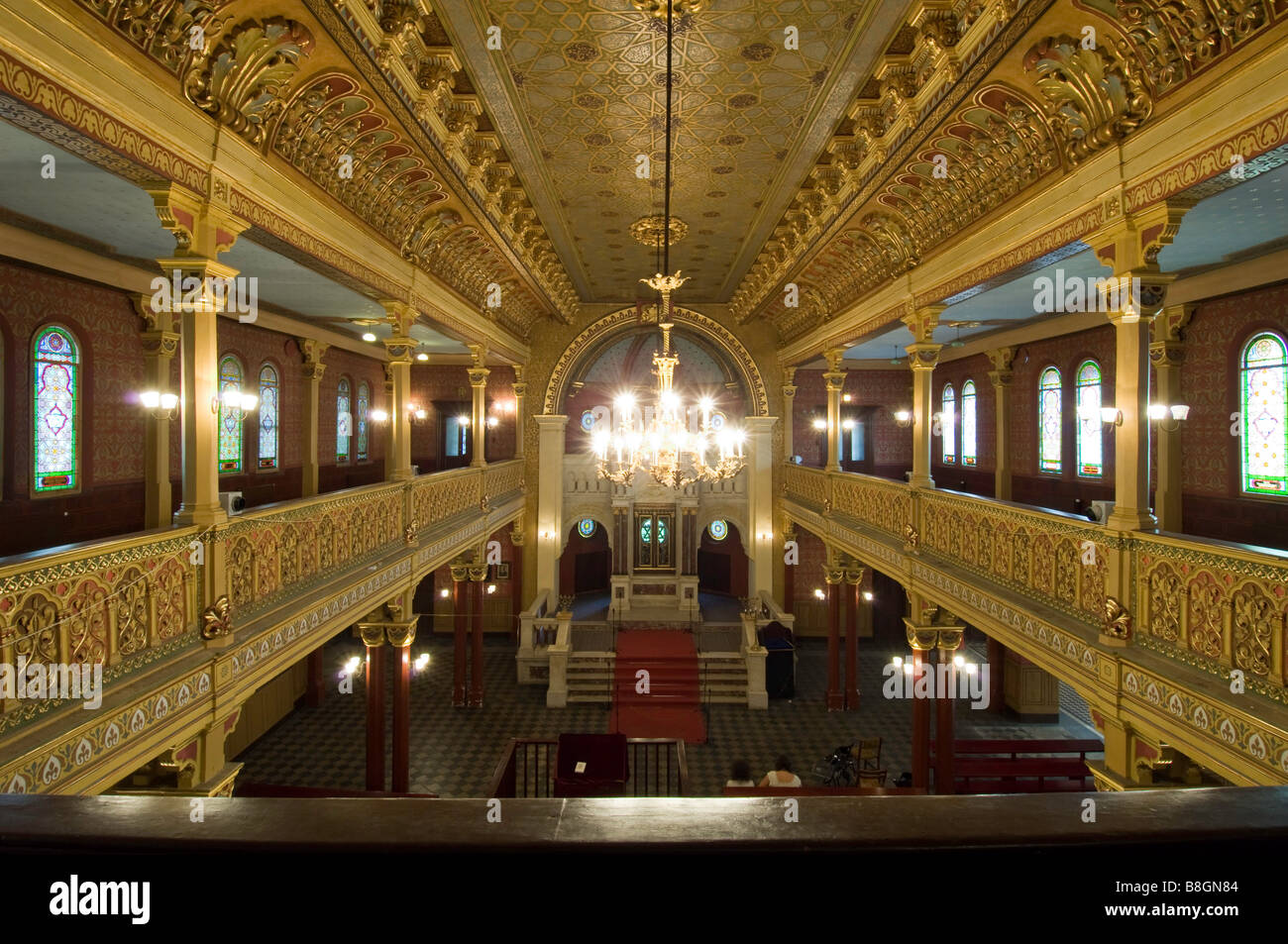 Pologne Cracovie Kazimierz synagogue Tempel interior Banque D'Images
