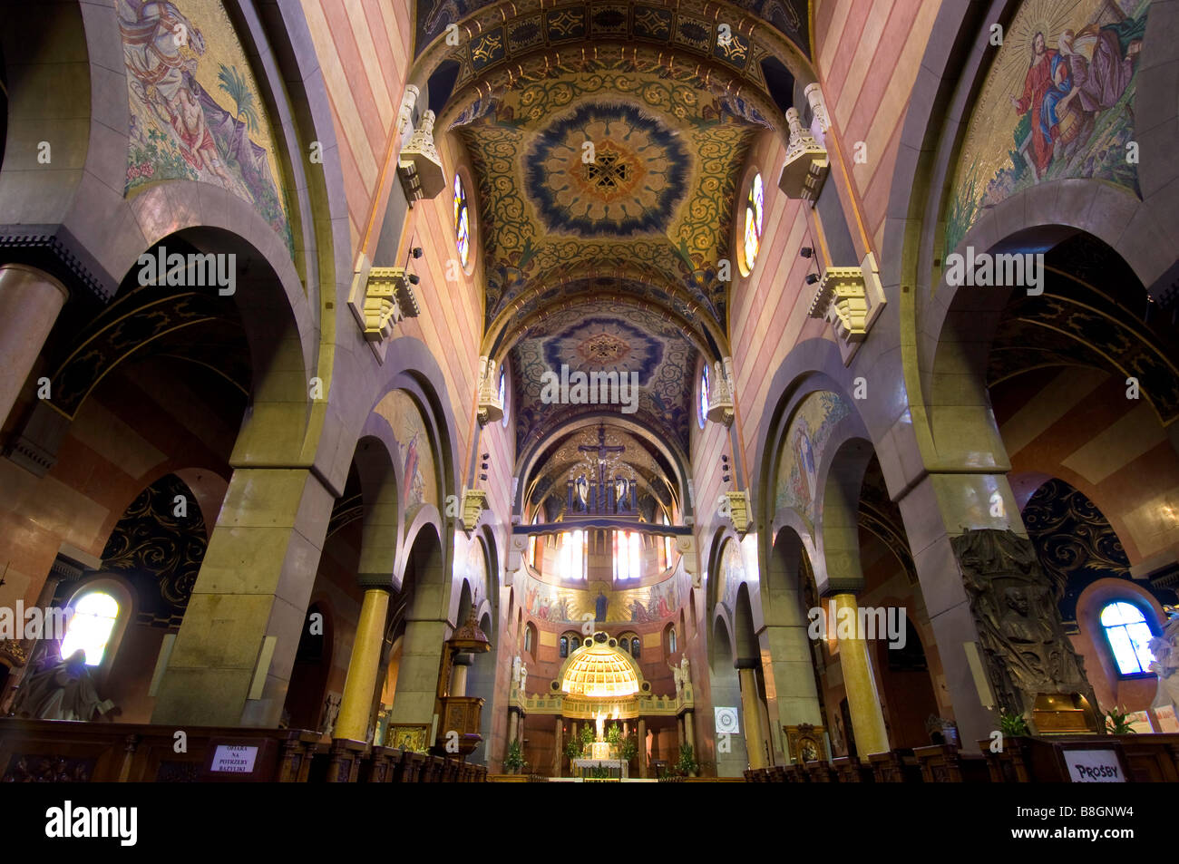 Pologne Cracovie Jesuit Church interior Banque D'Images