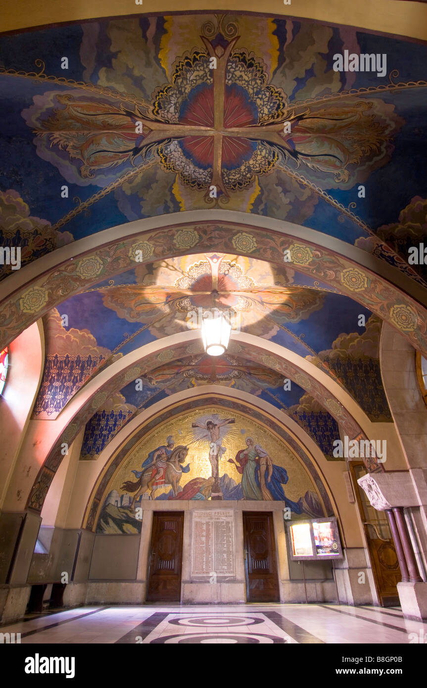 Pologne Cracovie Jesuit Church interior Banque D'Images