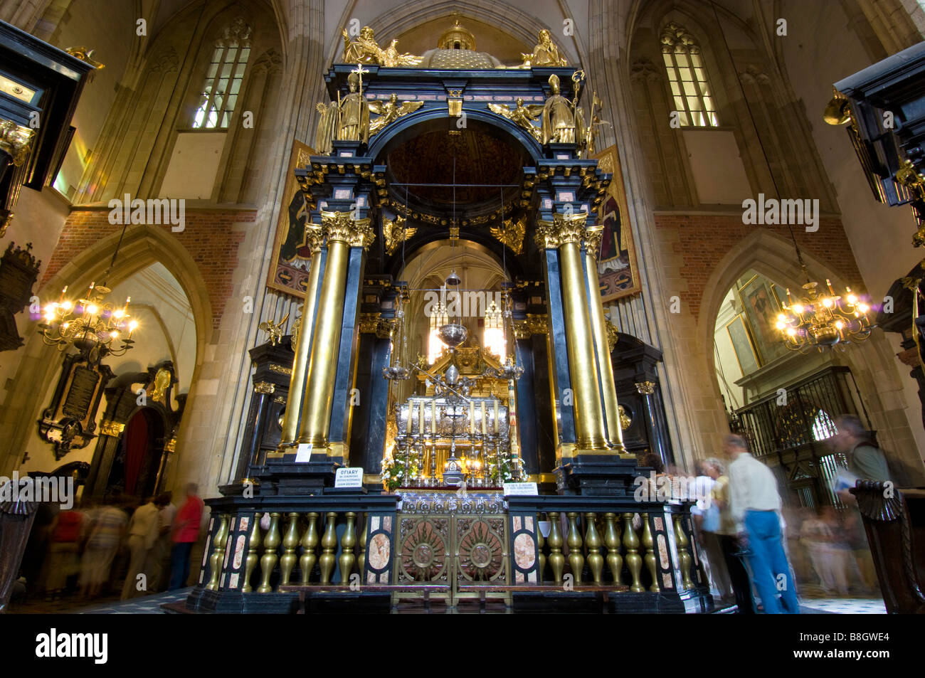 La cathédrale du Wawel de Cracovie Pologne interior Banque D'Images