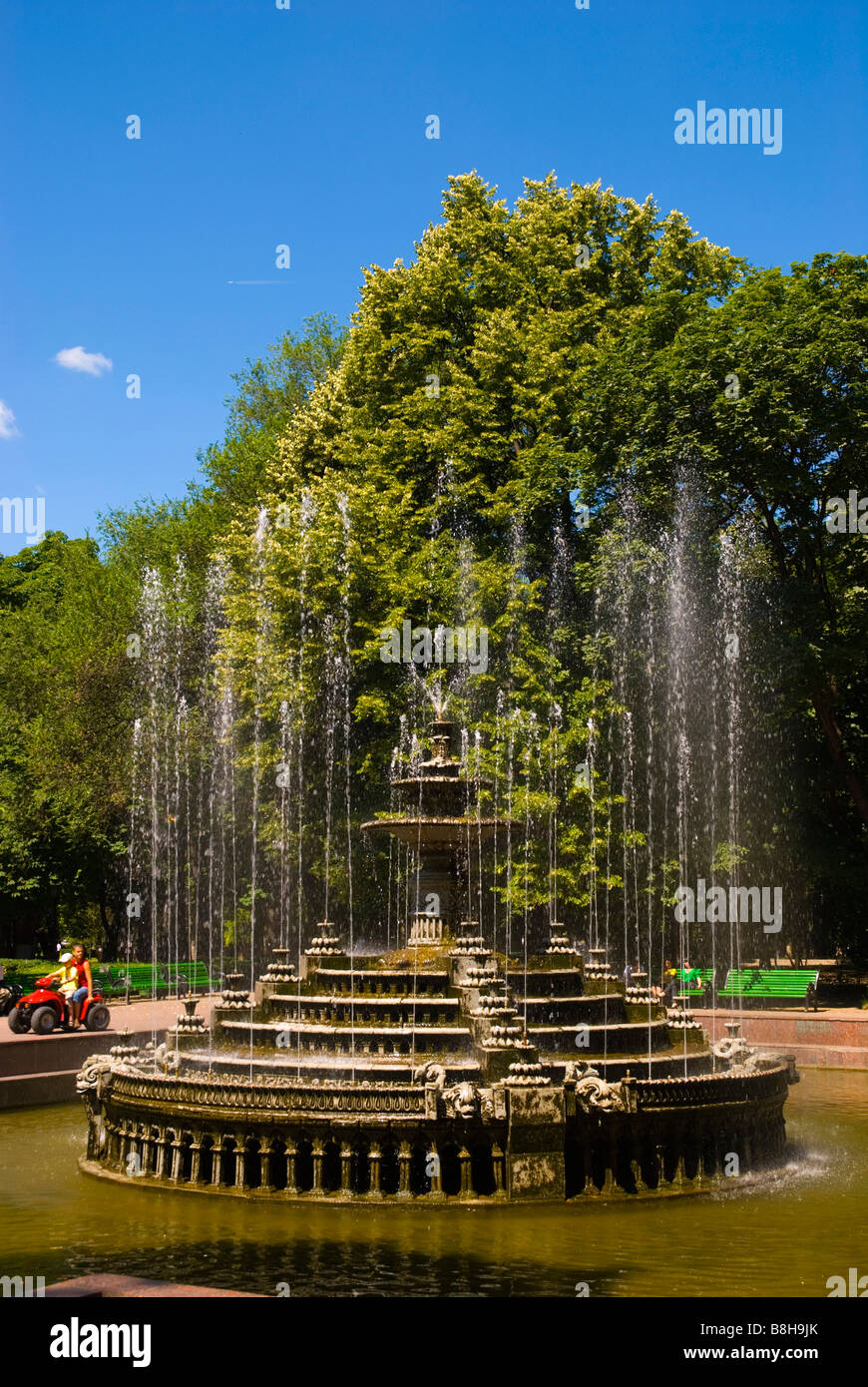 Fontaine en Gradim Publica Stefan cel Mare si Sfint park à Chisinau Moldova Europe Banque D'Images