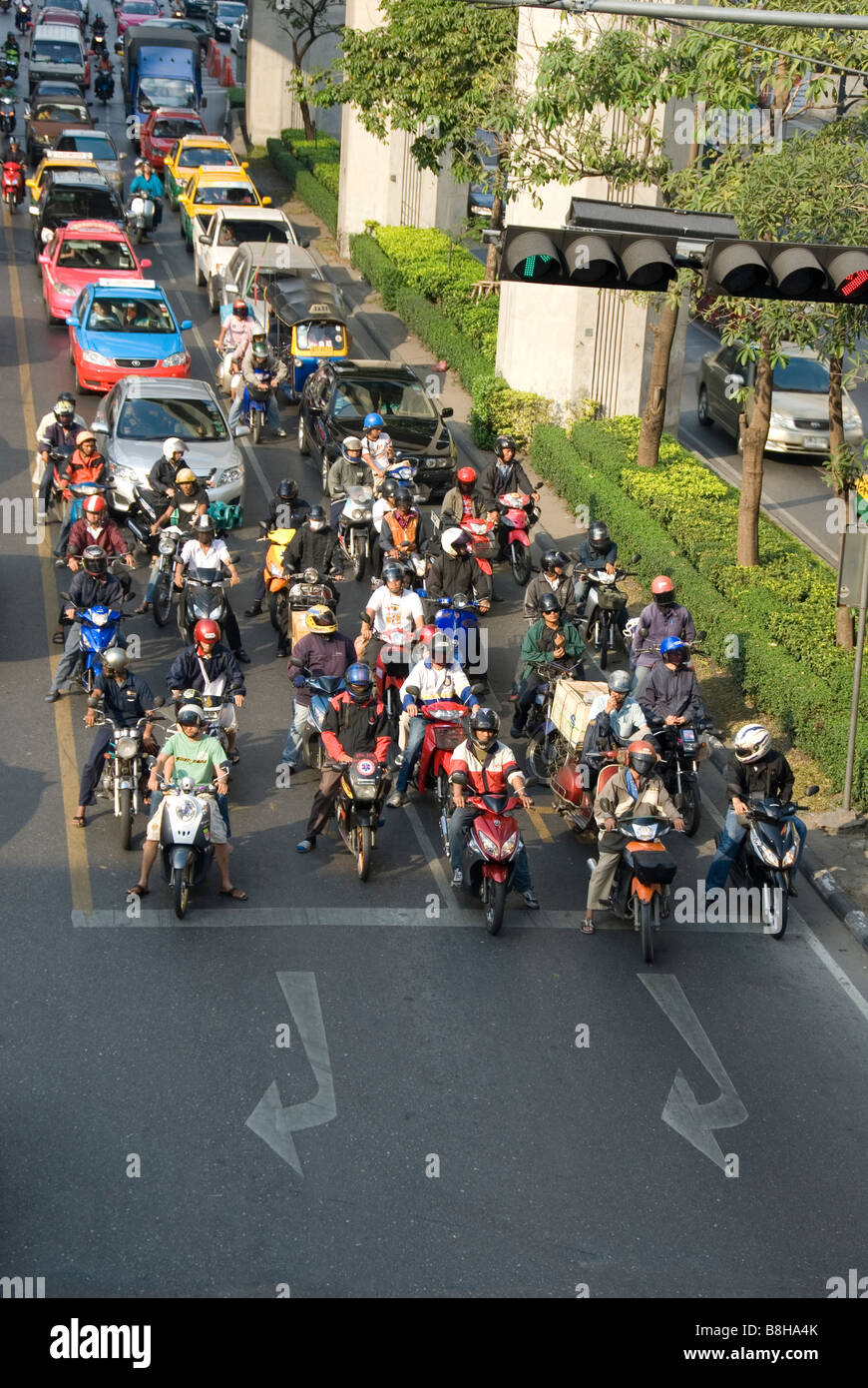 Embouteillage à Bangkok en Thaïlande Banque D'Images