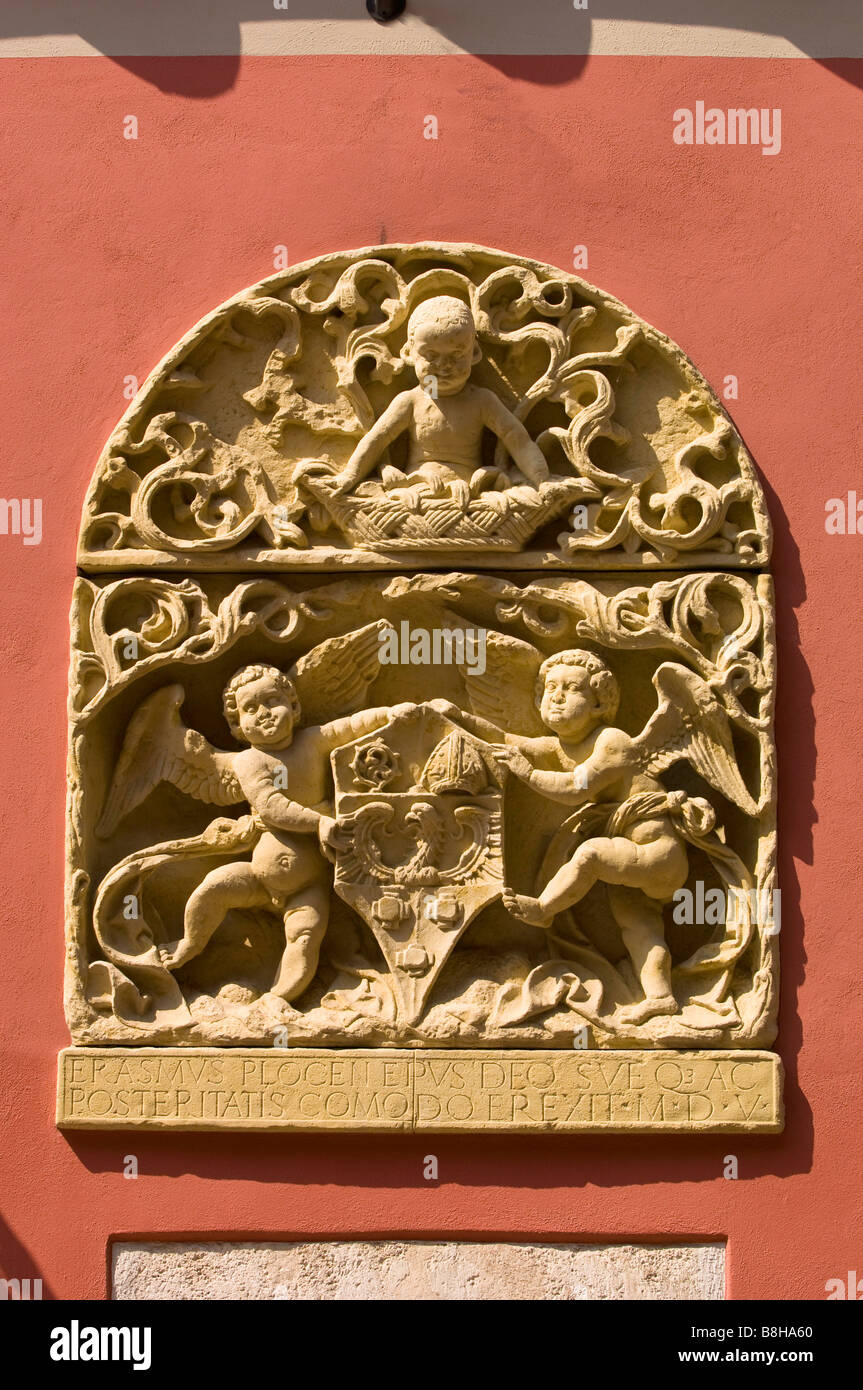 Pologne Cracovie Ulica Kanonicza détail façade Banque D'Images