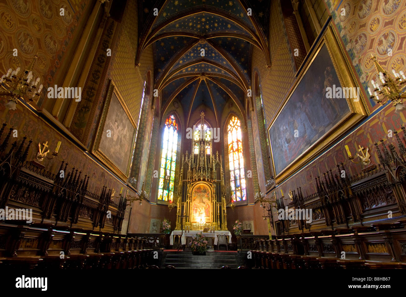 Pologne Cracovie Église Franciscaine Monastery Banque D'Images