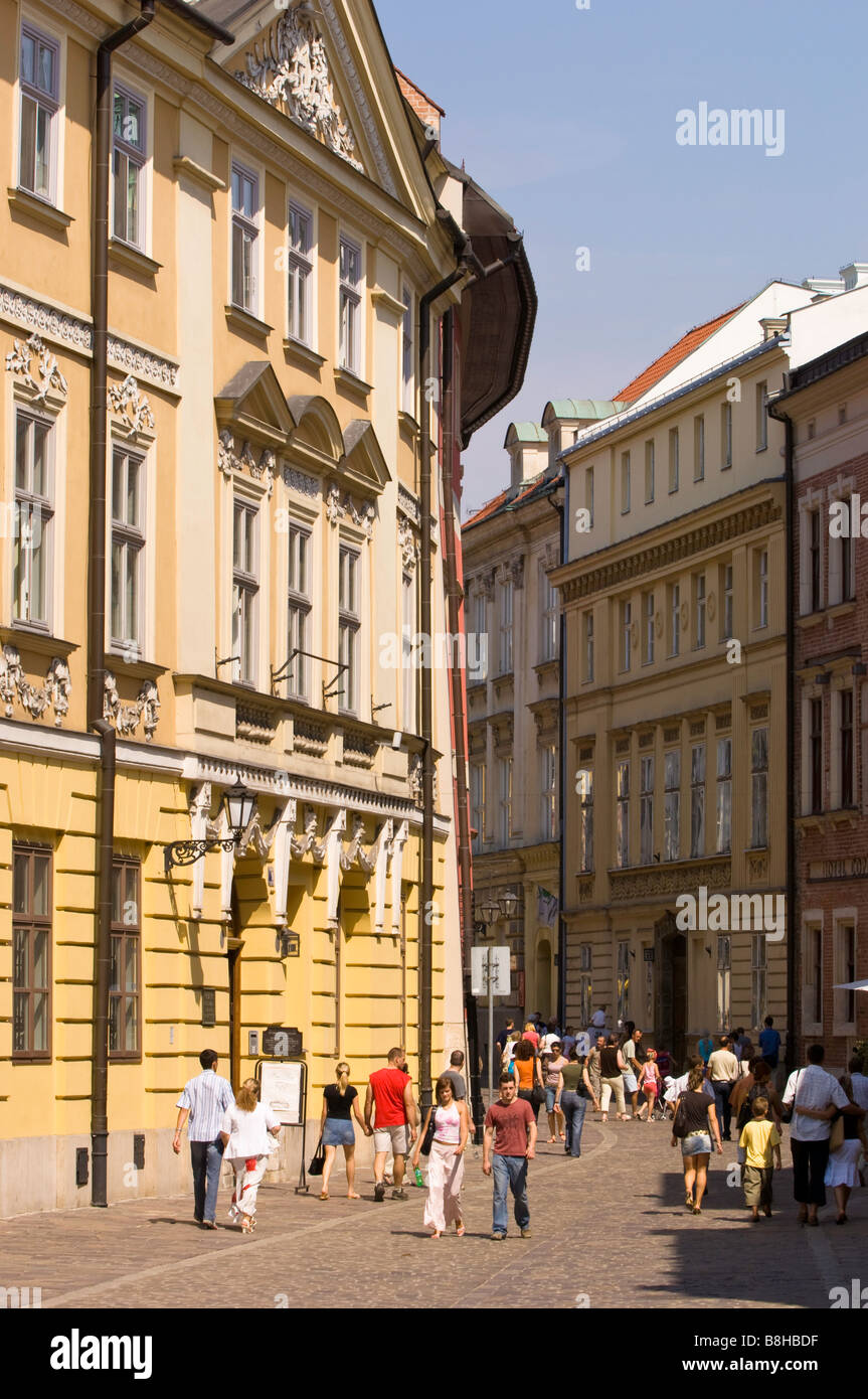 Pologne Cracovie ulica Kanonicza Banque D'Images