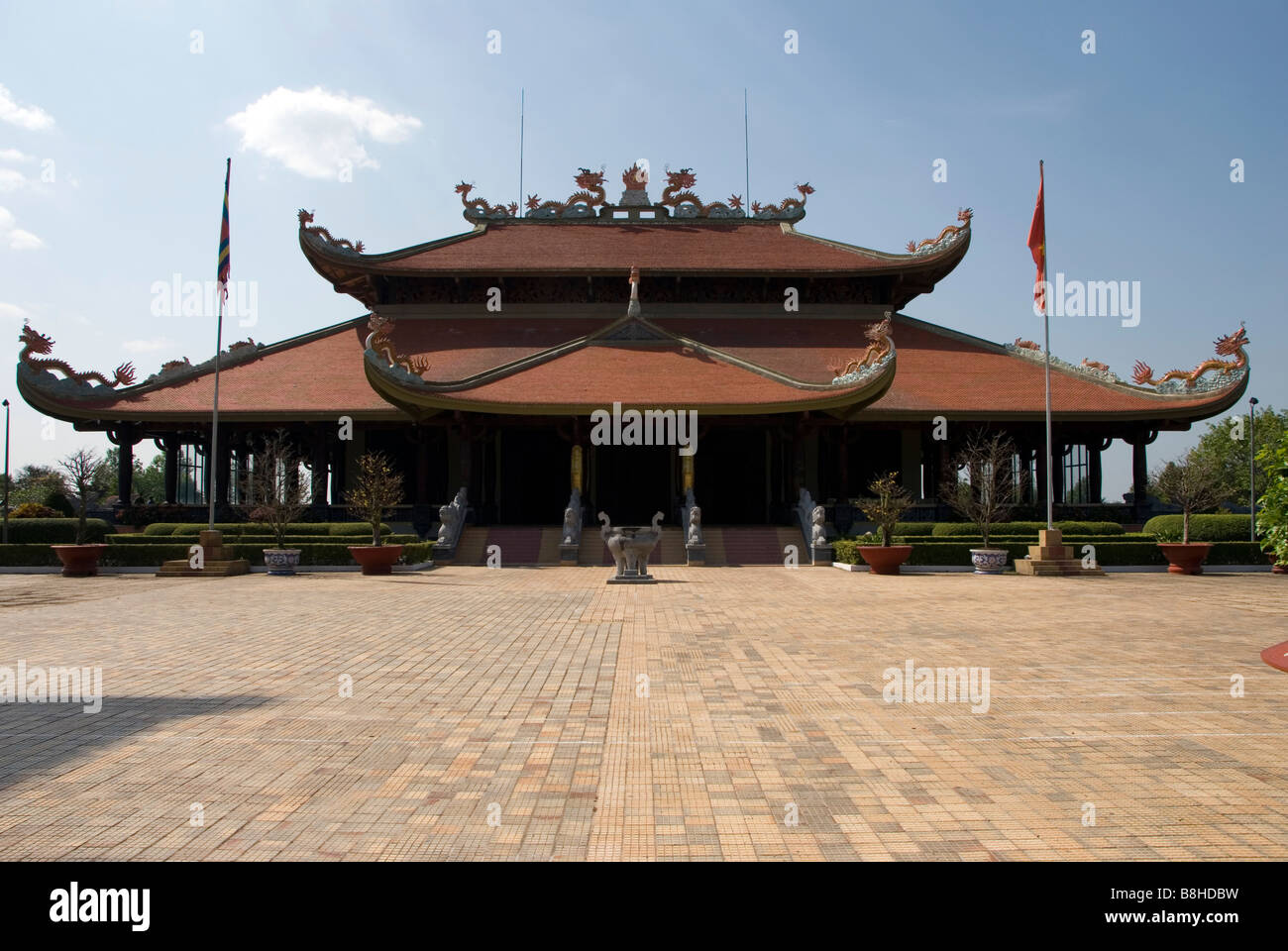 Temple du souvenir au complexe de tunnels de Cu Chi, Vietnam Banque D'Images
