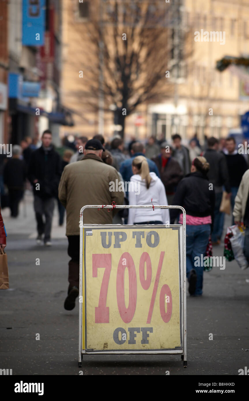 70 arrêt signe Banque D'Images