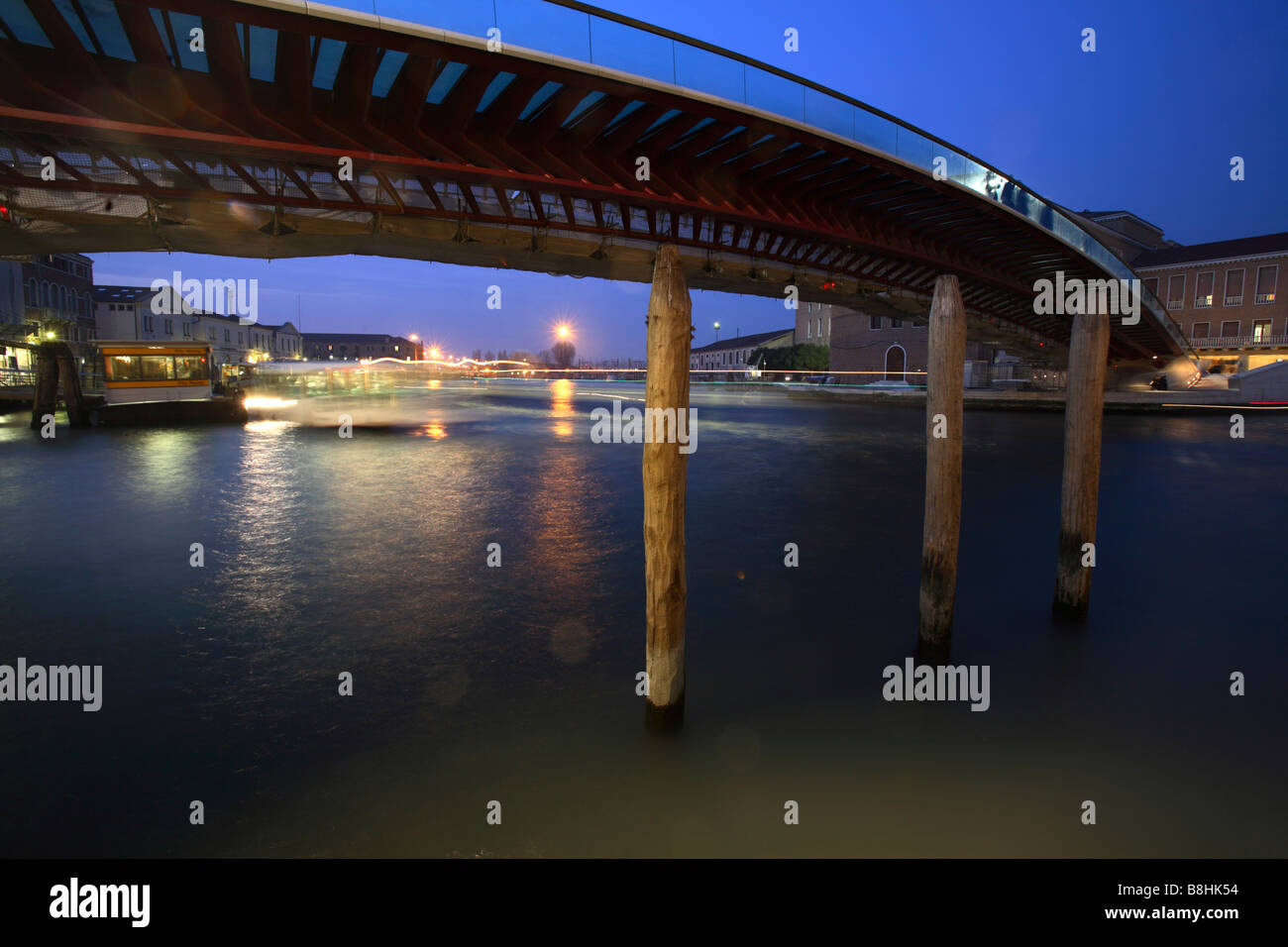 Le pont de Calatrava sur Grand Canal, Venise, Italie Banque D'Images