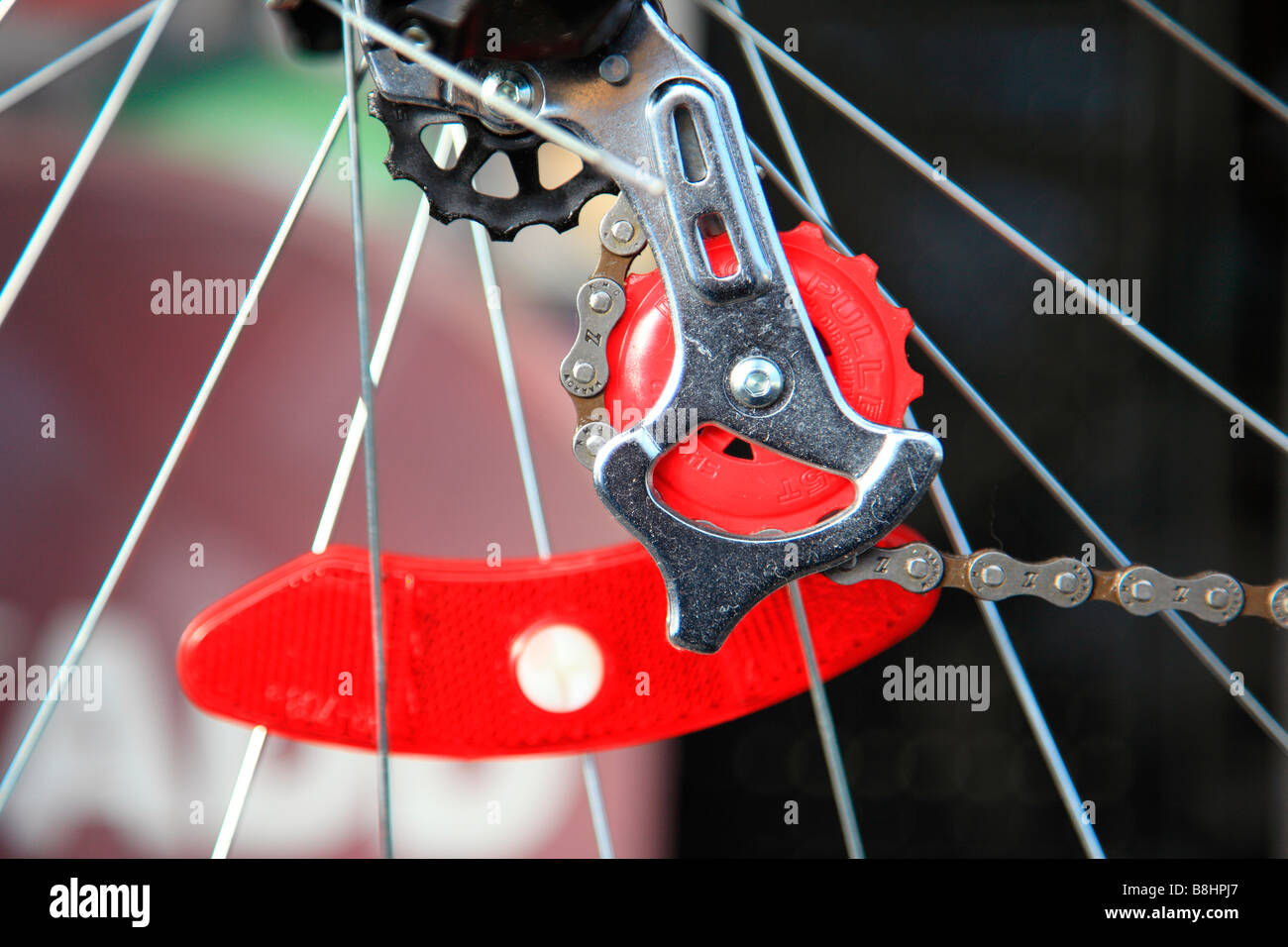 Partie d'une roue de vélo Banque D'Images