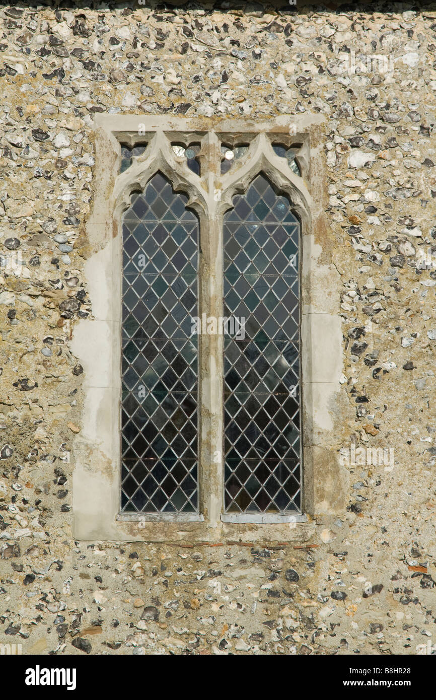 Wickhambreaux fenêtre église Banque D'Images