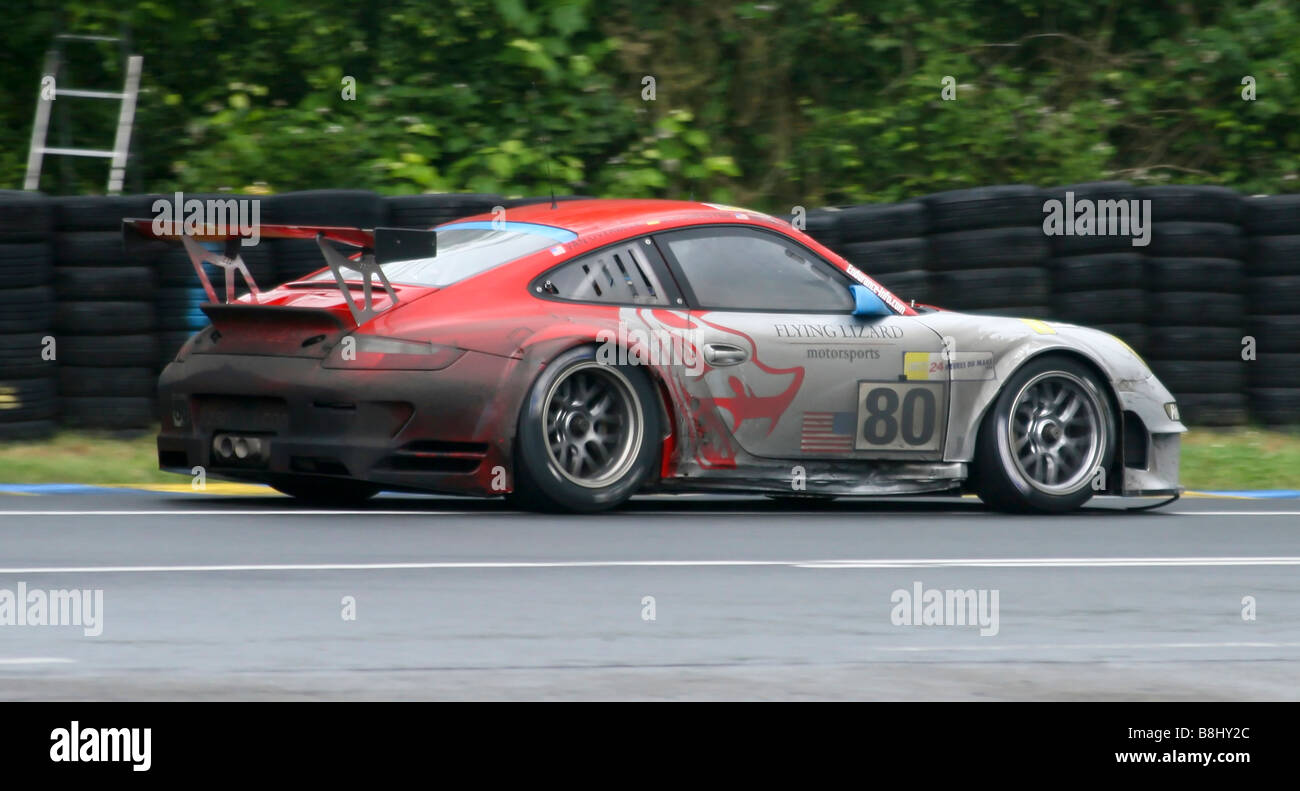 Porsche 911 GT3 RSR (997) 24h du Mans, France. Banque D'Images