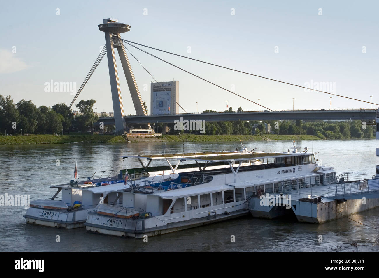 La plupart des 8356, le nouveau pont, l'ancien pont de SNP, Bratislava Banque D'Images