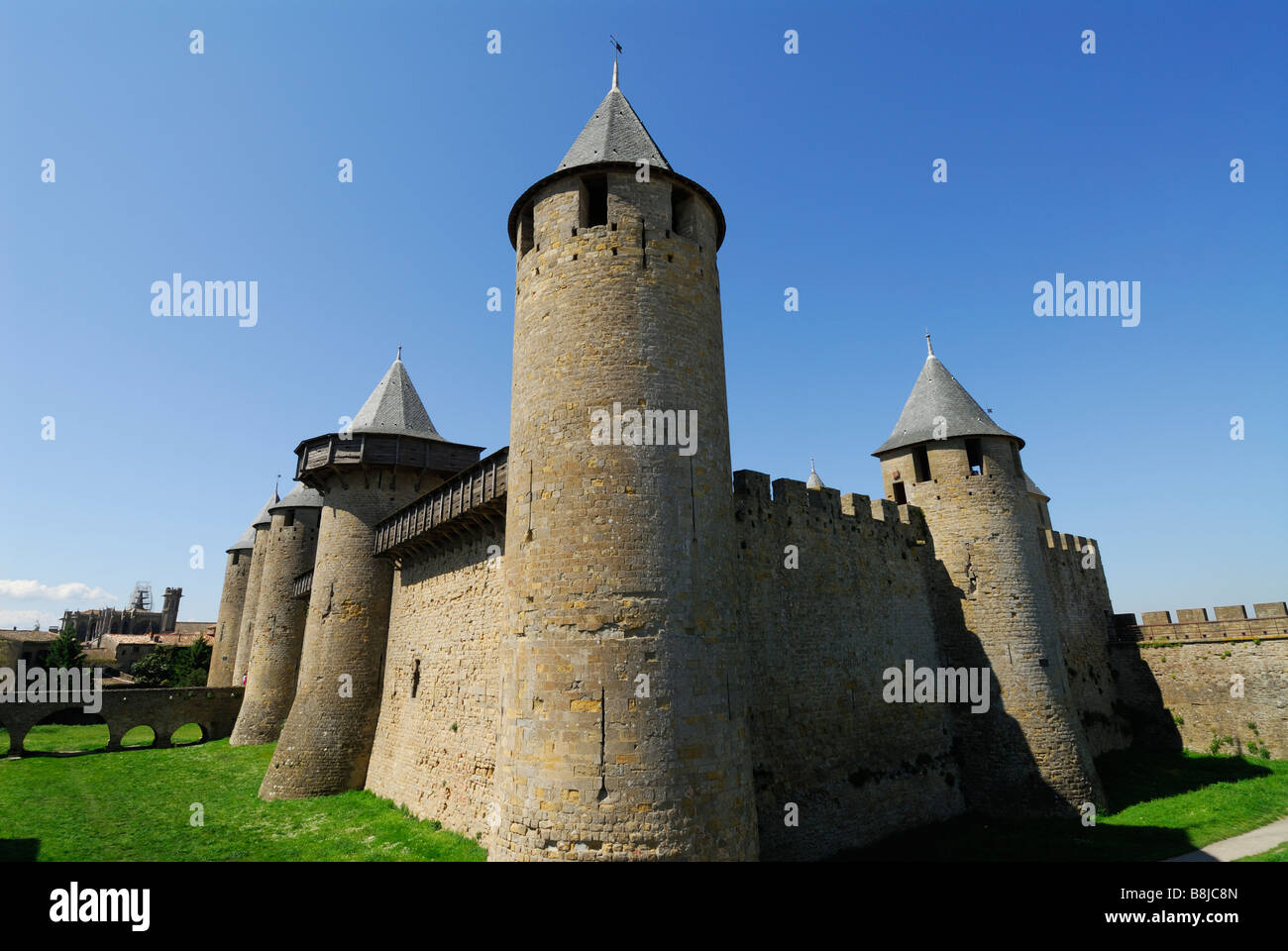 La cité médiévale de Carcassonne France Banque D'Images