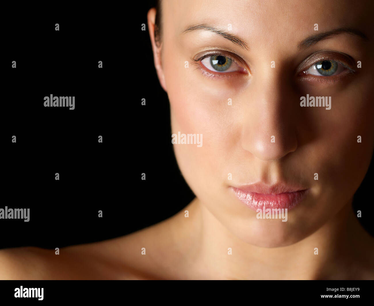 Modèle féminin head shot Banque D'Images