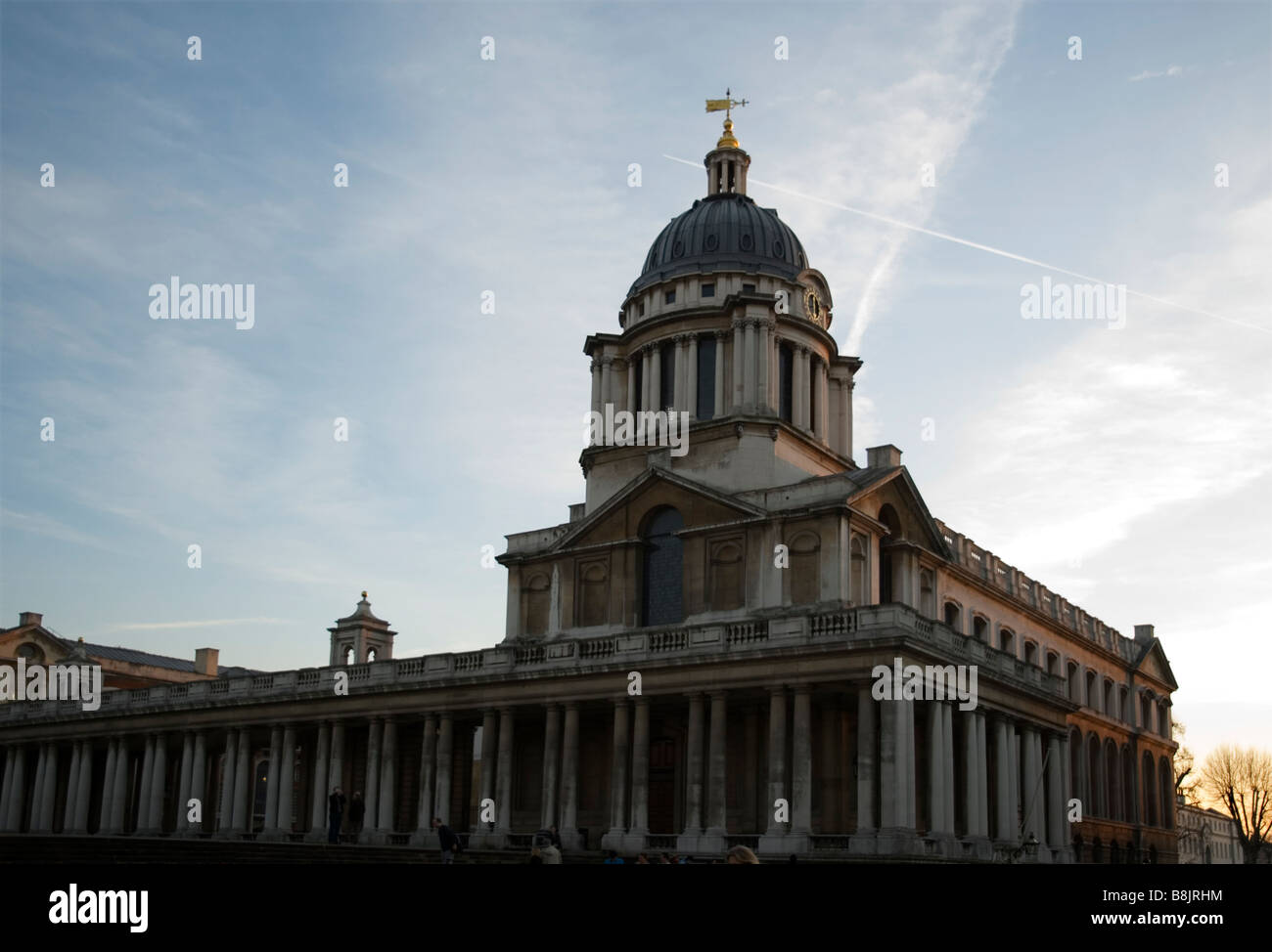 Le hall peint dans King William, le Old Royal Naval College Greenwich, London England UK Banque D'Images