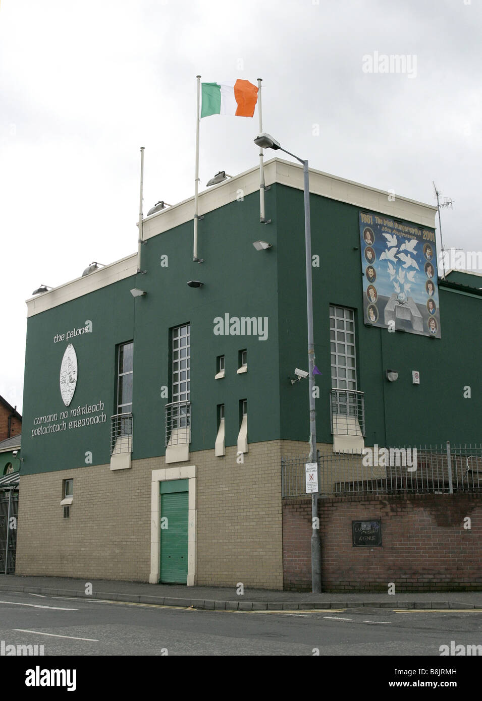 Le club des criminels républicain andersonstown road West Belfast Irlande du Nord Banque D'Images