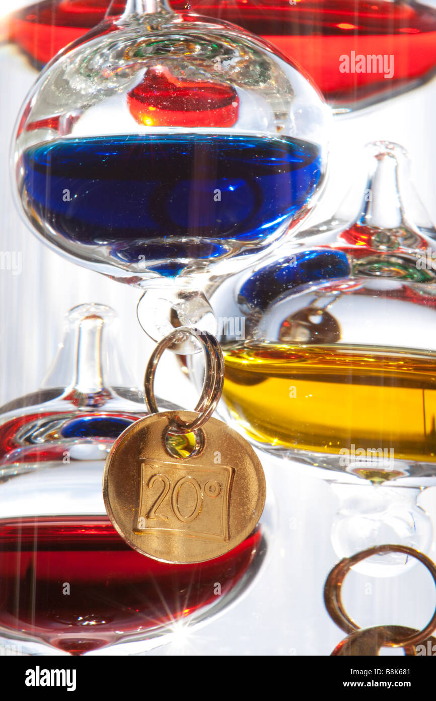 Galileo thermometer physics Banque de photographies et d’images à haute