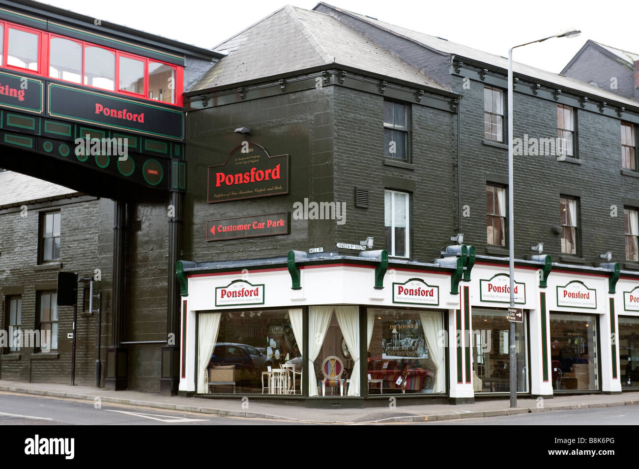 Ponsford magasin de meubles à Sheffield Banque D'Images