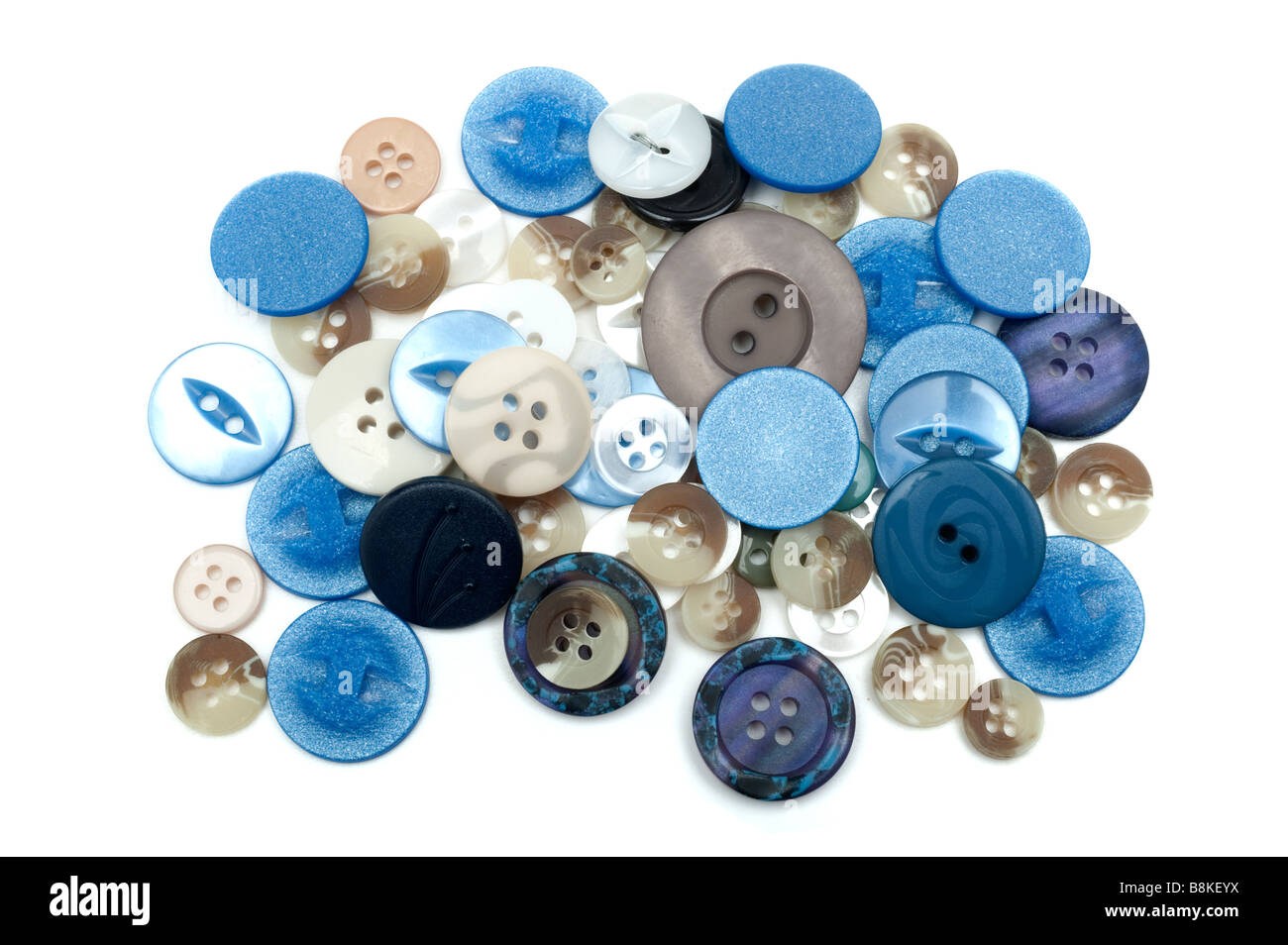 Tas de boutons mixtes Banque D'Images